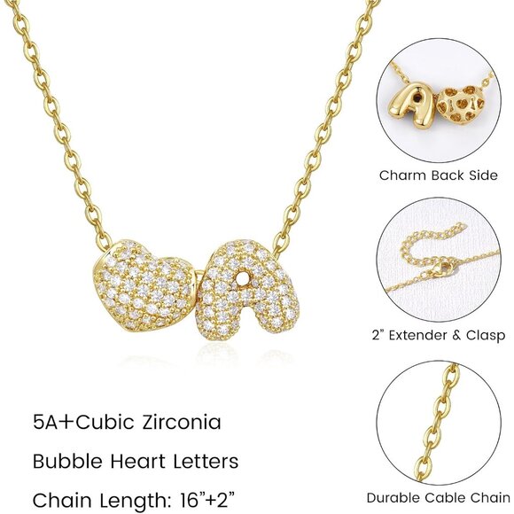 Gift-Ready Heart Initial Necklace for Women - Perfect for Any Occasion - Picture 7 of 7